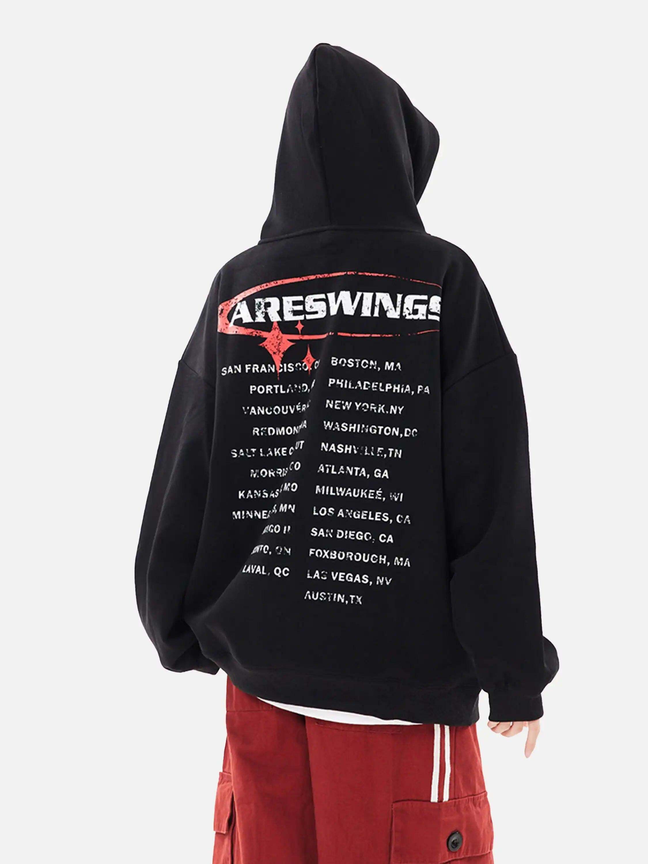 Concert Outfit High Street Lettering Hip-Hop Hoodie