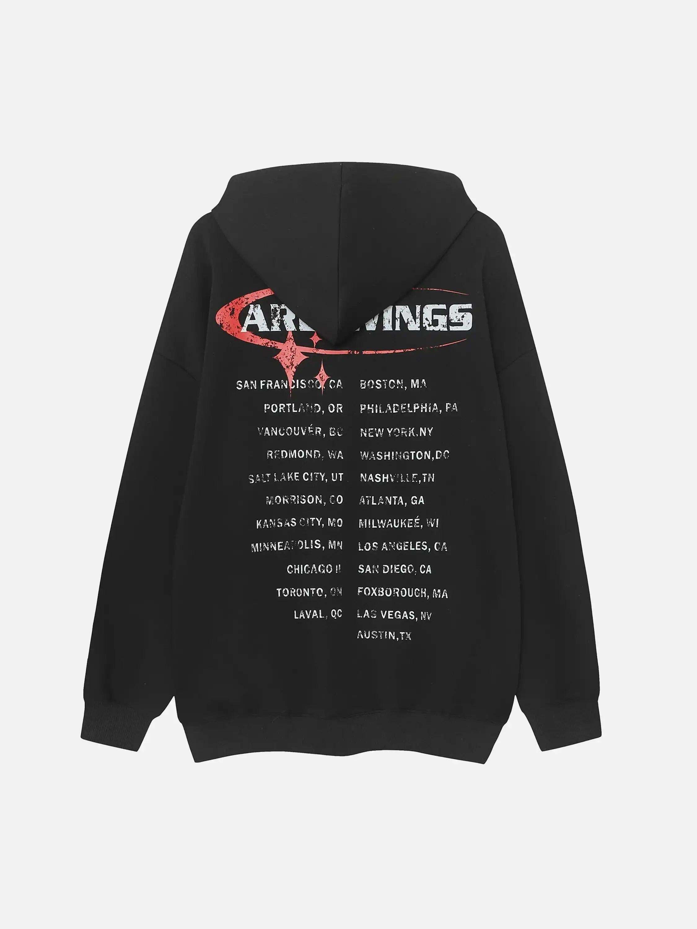 Concert Outfit High Street Lettering Hip-Hop Hoodie