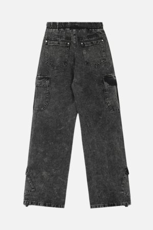Concert Outfit High Street Loose Elastic Waist Drawstring Trousers