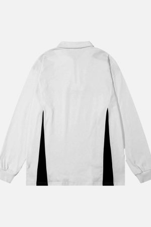 Concert Outfit High Street Racing Long Sleeve Polo Shirt