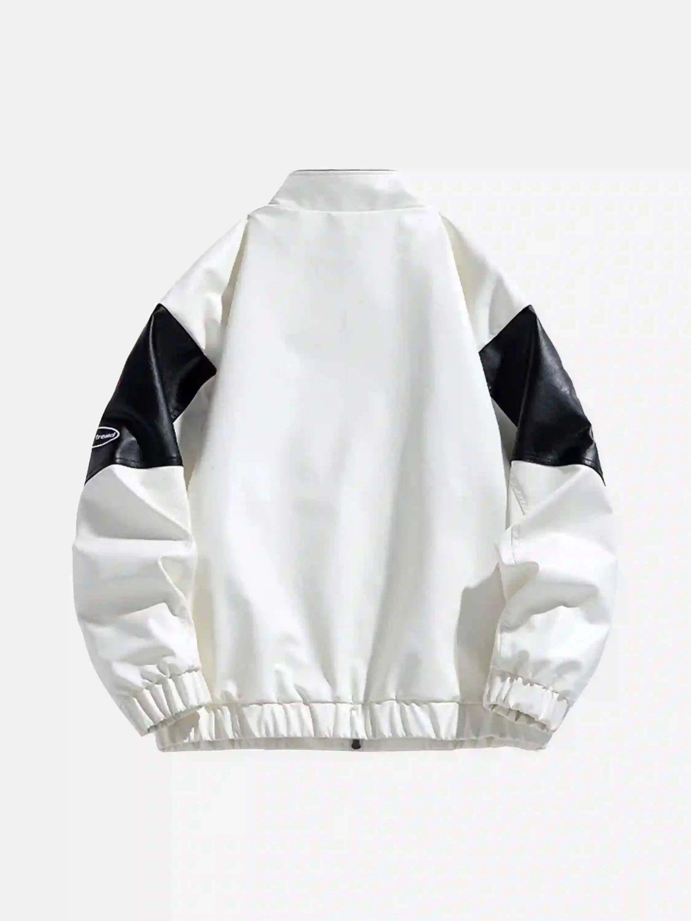 Concert Outfit High Street Splicing Racing Baseball Jacket
