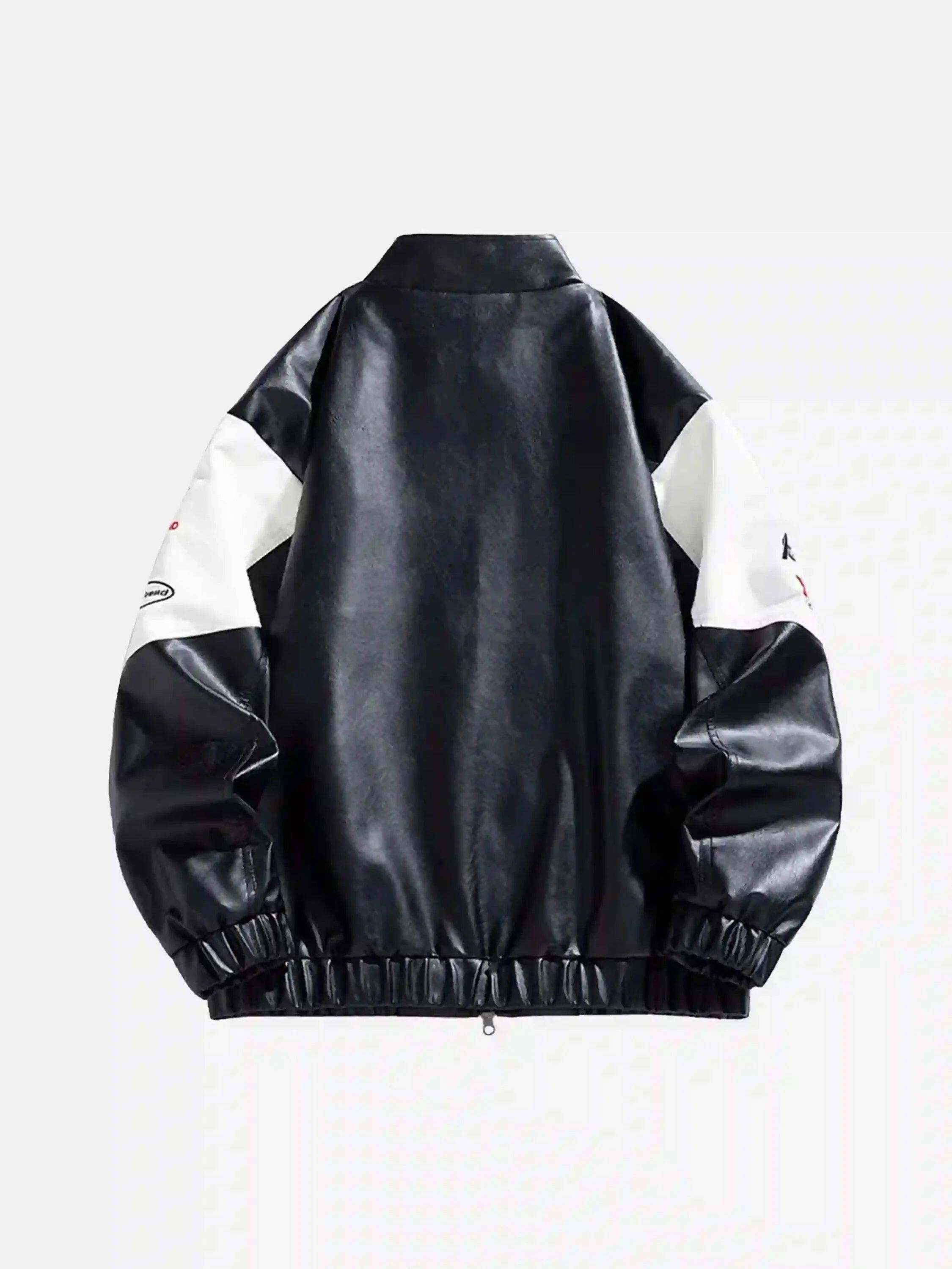 Concert Outfit High Street Splicing Racing Baseball Jacket