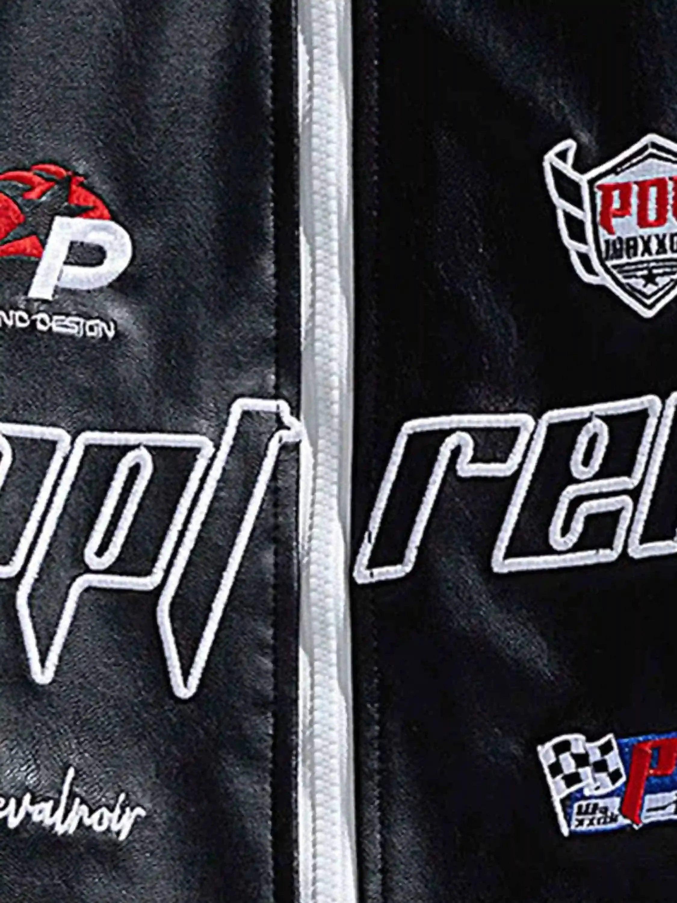 Concert Outfit High Street Splicing Racing Baseball Jacket