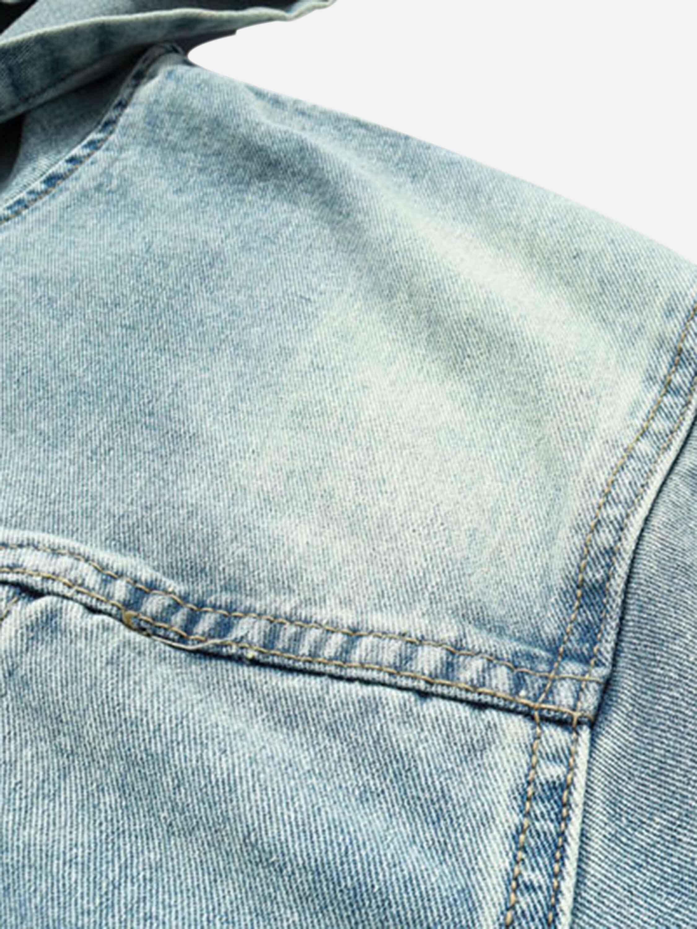 Concert Outfit High Street Washed Denim Hoodie