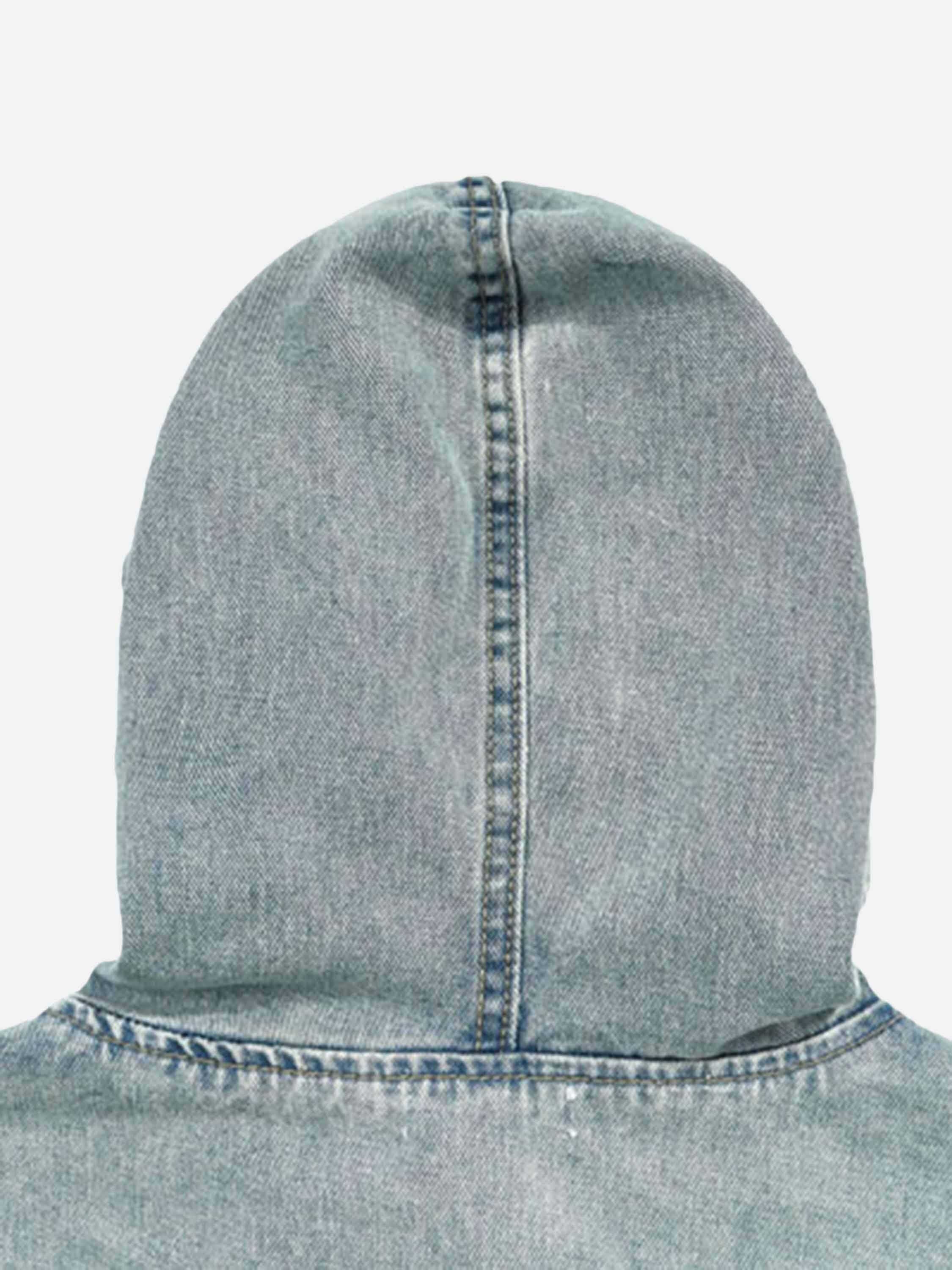 Concert Outfit High Street Washed Denim Hoodie