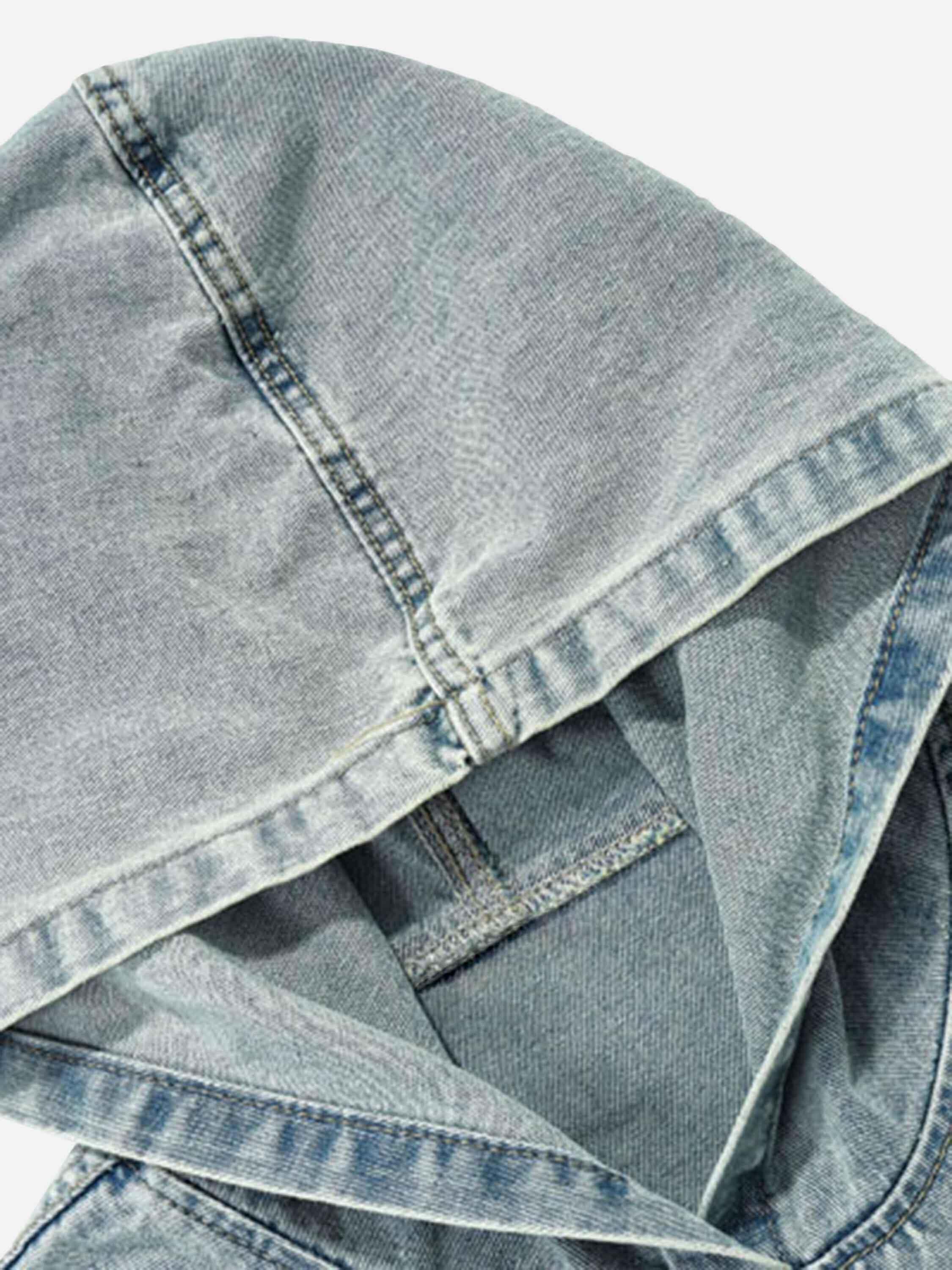 Concert Outfit High Street Washed Denim Hoodie