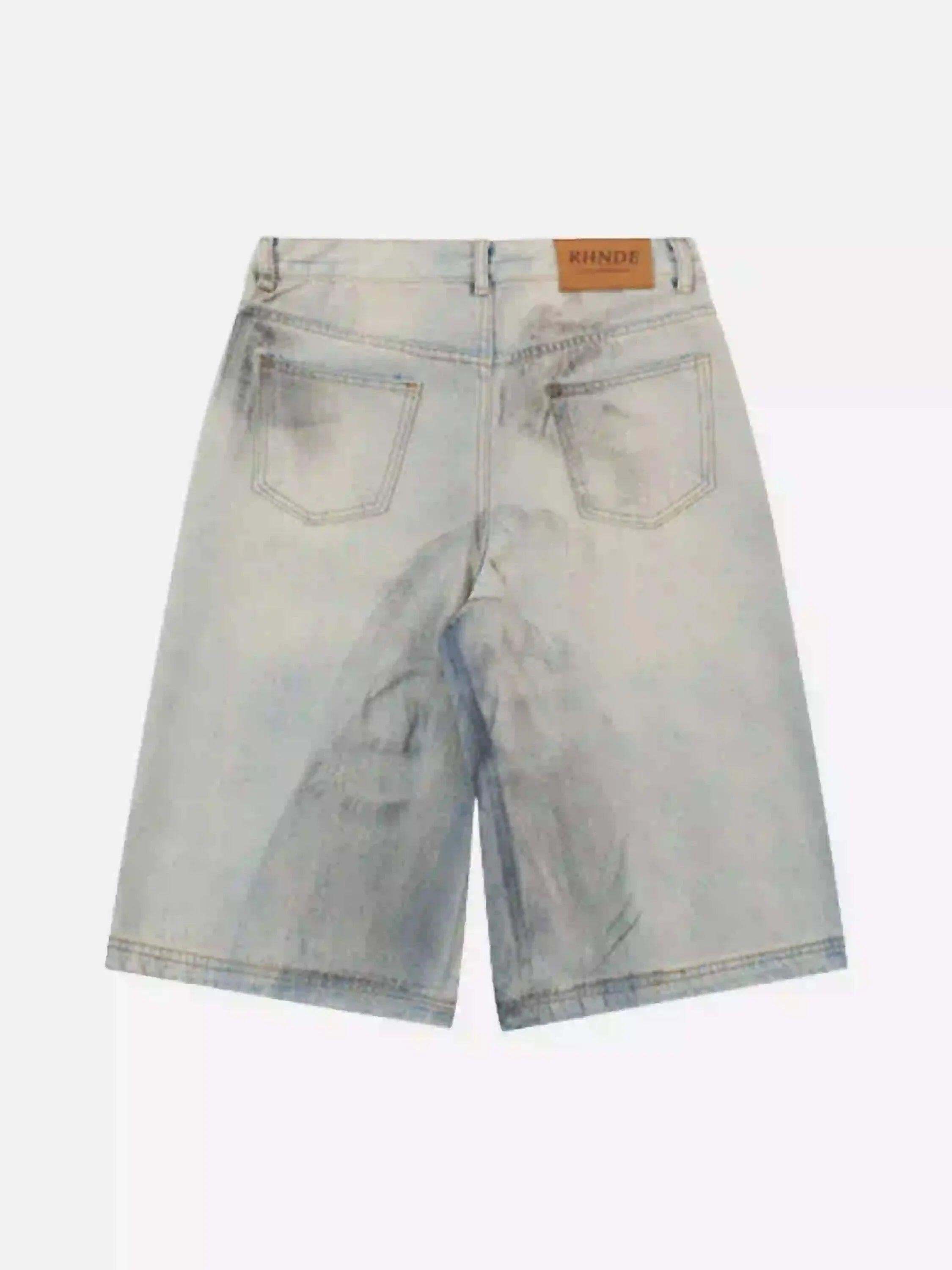 Concert Outfit High Street Yellow Mud Dyed Denim Shorts