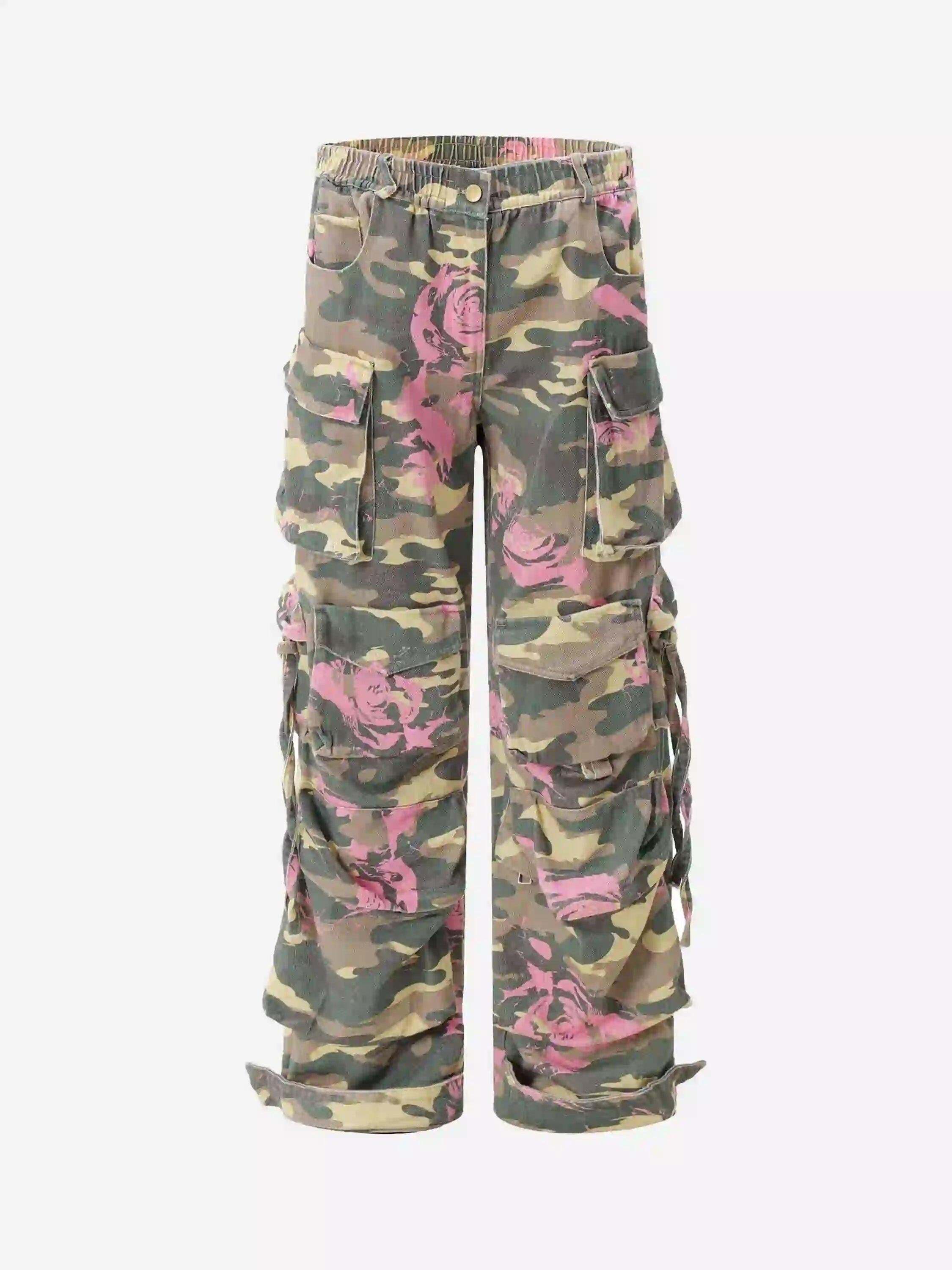 Concert Outfit Hip-Hop Camouflage Cargo Pants with Multi-Pockets