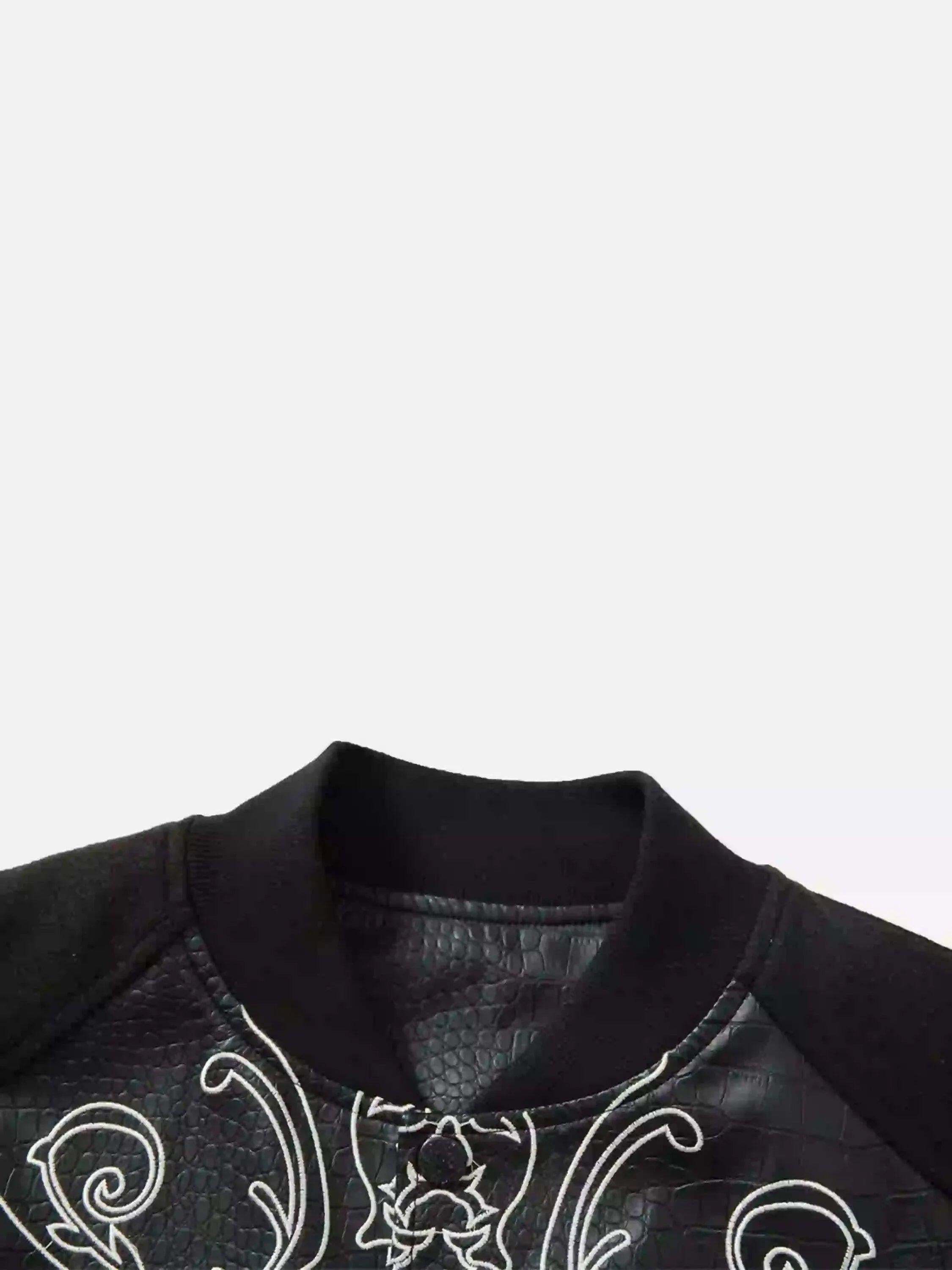 Concert Outfit Hip Hop Gothic Embroidered Baseball Jacket