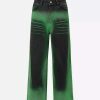 Concert Outfit Hip-Hop Green Hand-Painted Dirty Jeans