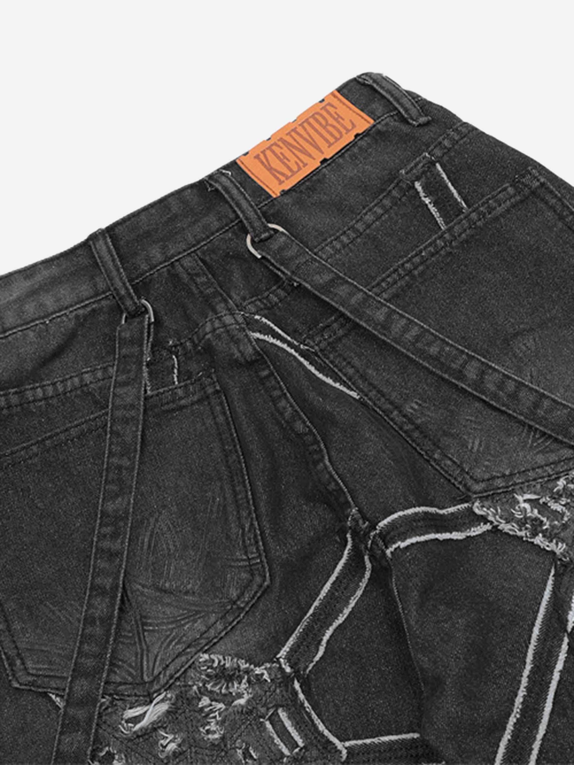 Concert Outfit Hip-Hop High Street Spider Web Jeans