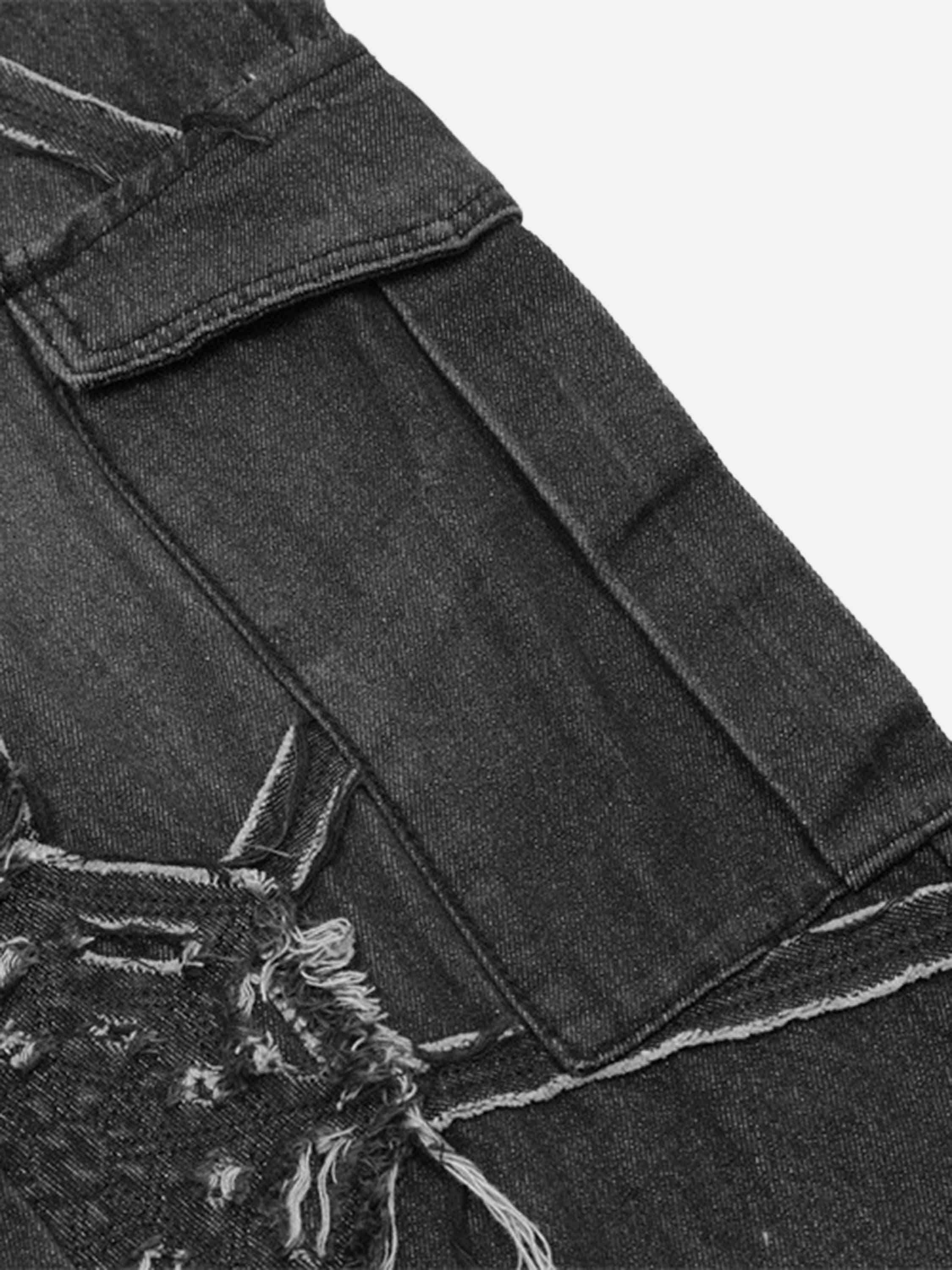 Concert Outfit Hip-Hop High Street Spider Web Jeans
