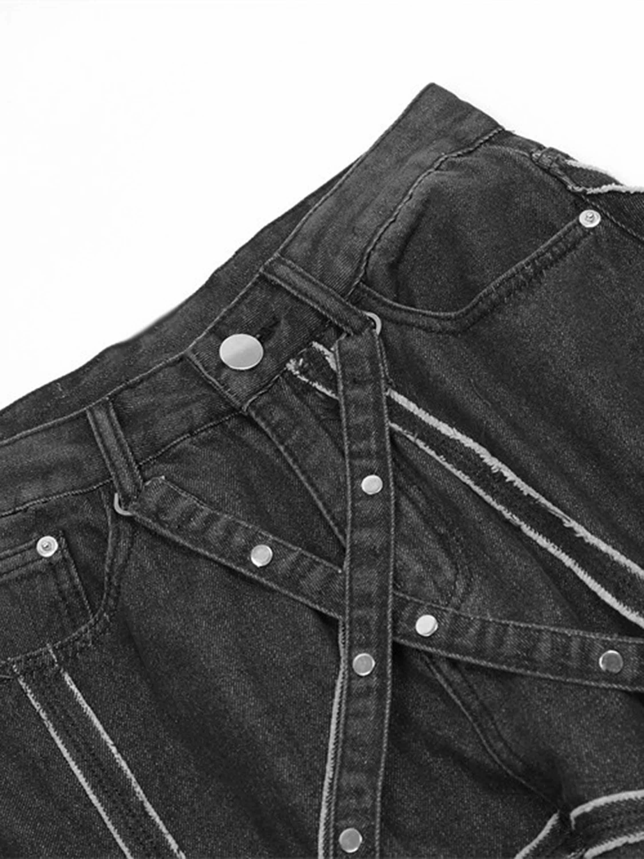 Concert Outfit Hip-Hop High Street Spider Web Jeans