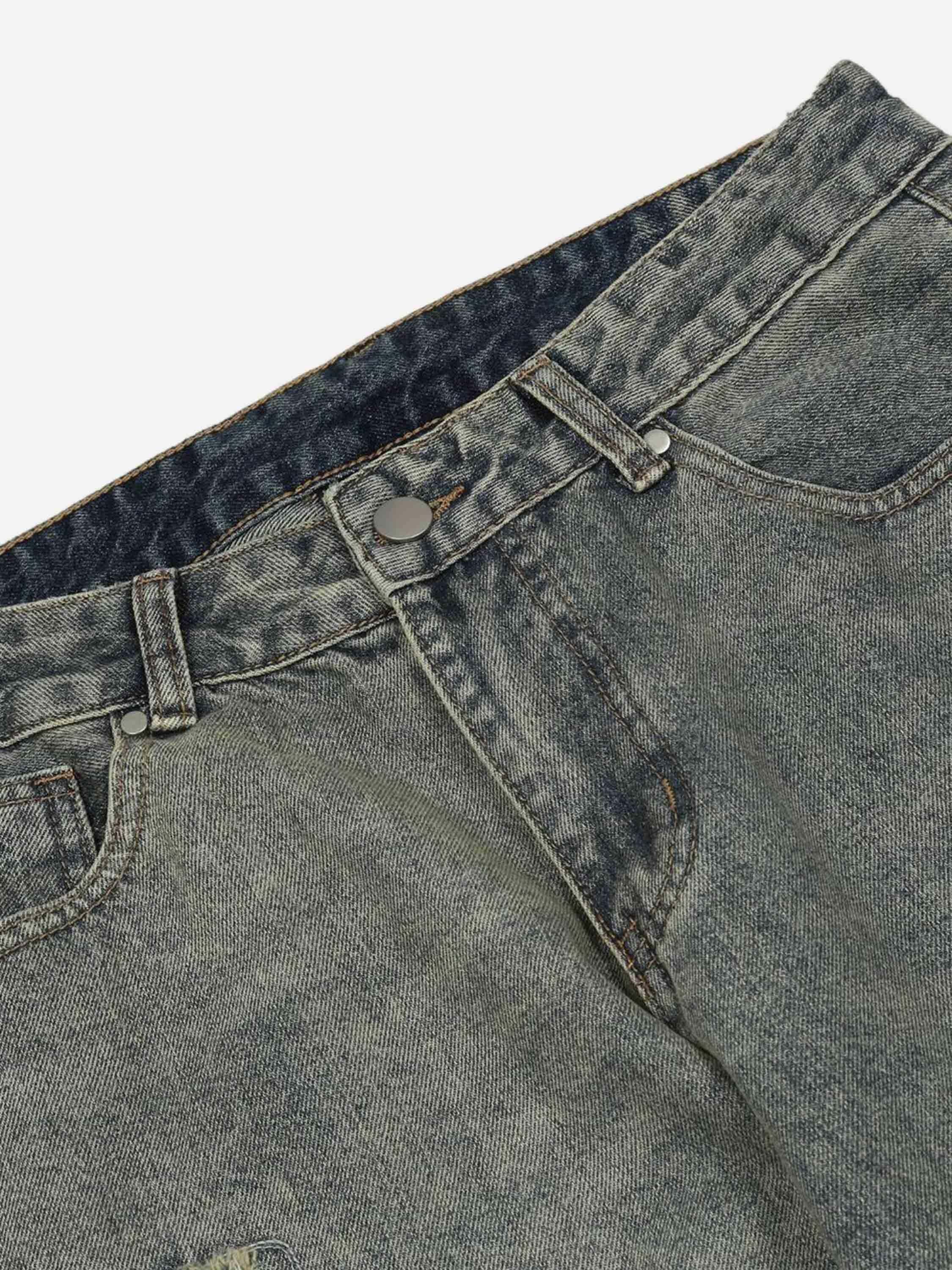Concert Outfit Hip Hop Retro Patch Denim Jeans