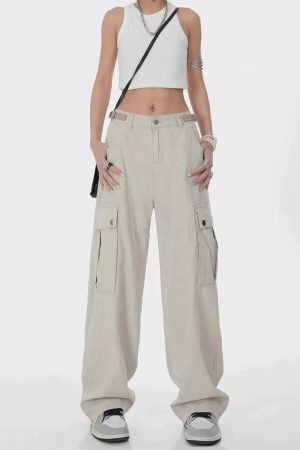 Concert Outfit Hip Hop Straight Cargo Pants