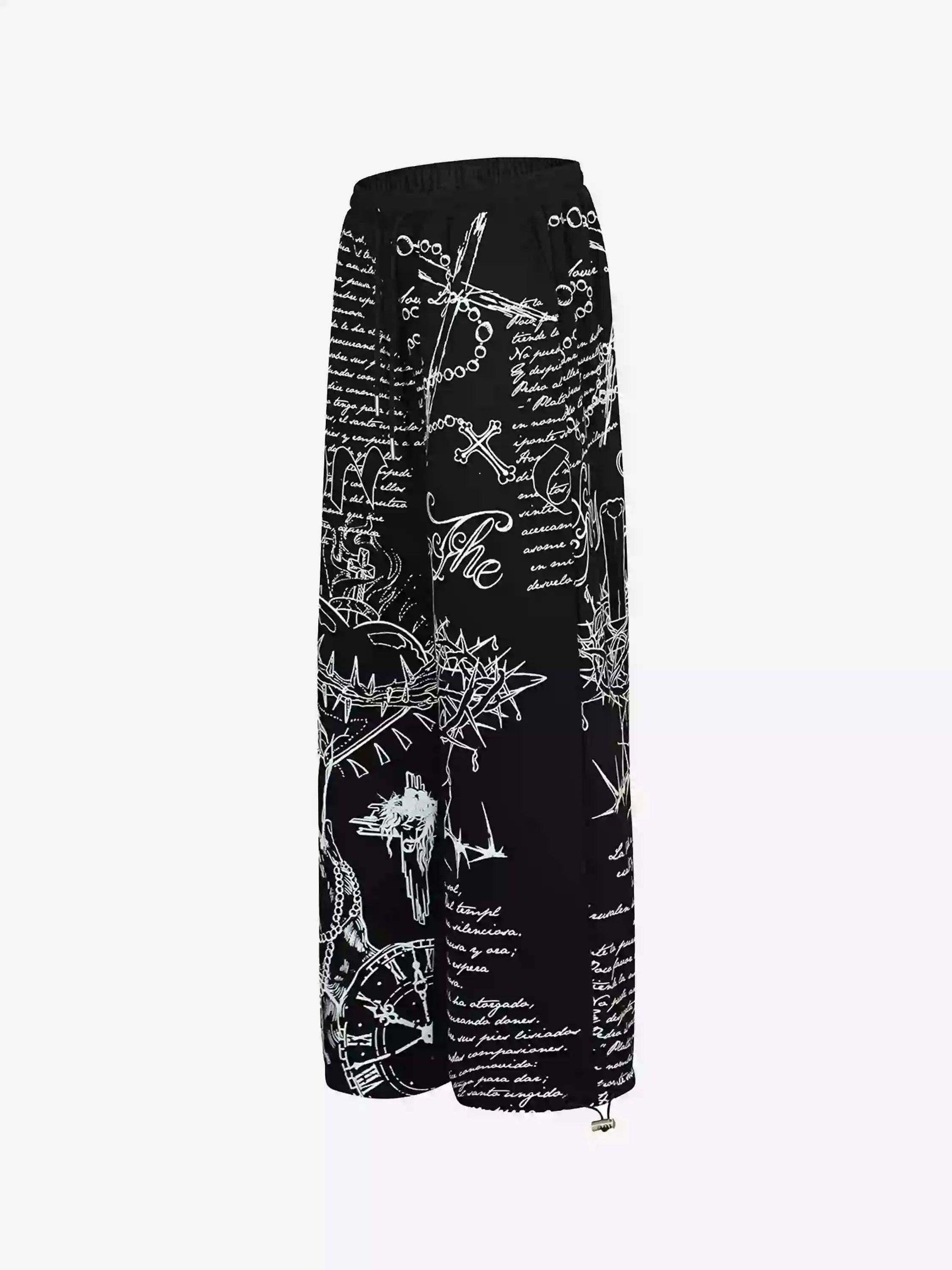 Concert Outfit Hip-Hop Street Print Casual Pants