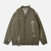 Concert Outfit Hole Fake Two Cardigan