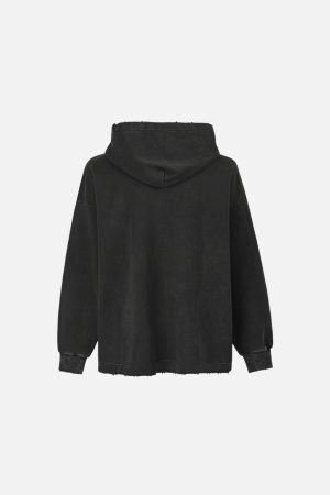 Concert Outfit Hollow Hole Zipper Hoodie