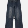 Concert Outfit Irregular Waist Wide Leg Jeans
