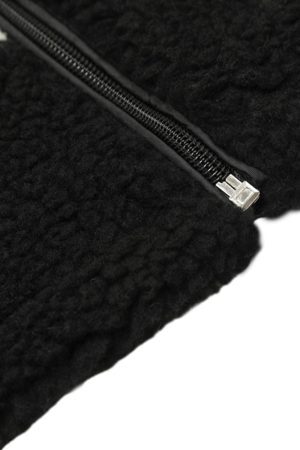 Concert Outfit Jacquard Stand Collar Sherpa  Jacket