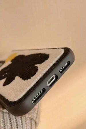 Concert Outfit Korean Plush Charm iPhone Case