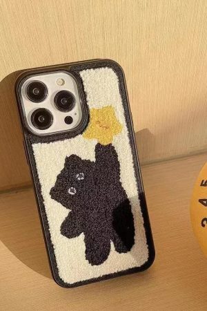 Concert Outfit Korean Plush Charm iPhone Case