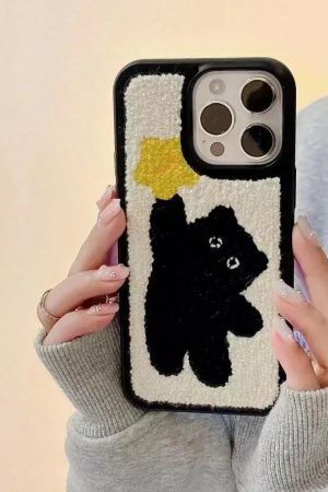 Concert Outfit Korean Plush Charm iPhone Case