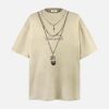 Concert Outfit Layered Chains Graphic Print Tee