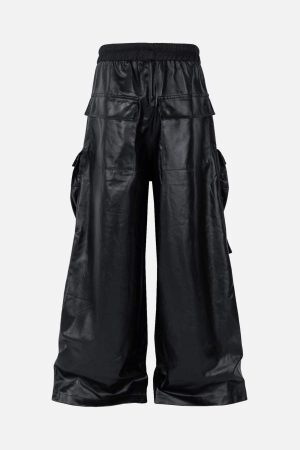 Concert Outfit Layered Three-Dimensional Pocket Wide-Leg Flared Pants