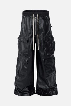 Concert Outfit Layered Three-Dimensional Pocket Wide-Leg Flared Pants