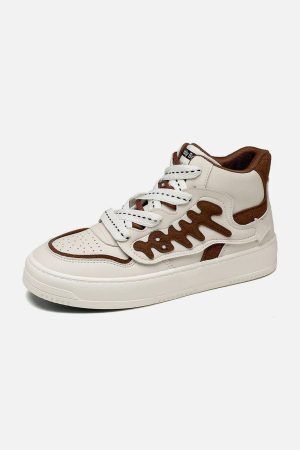 Concert Outfit Letter High Skate Shoes