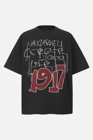 Concert Outfit Letter Print Short Sleeve T-Shirt