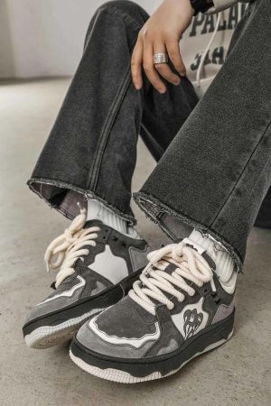Concert Outfit Monochrome Shadowwave Heavy-Duty Street Sneakers