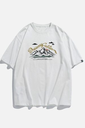 Concert Outfit Mountain Print Tee