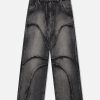 Concert Outfit Multi Fringe Washed Jeans