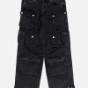 Concert Outfit Multi-Pocket Wide-Leg Jeans