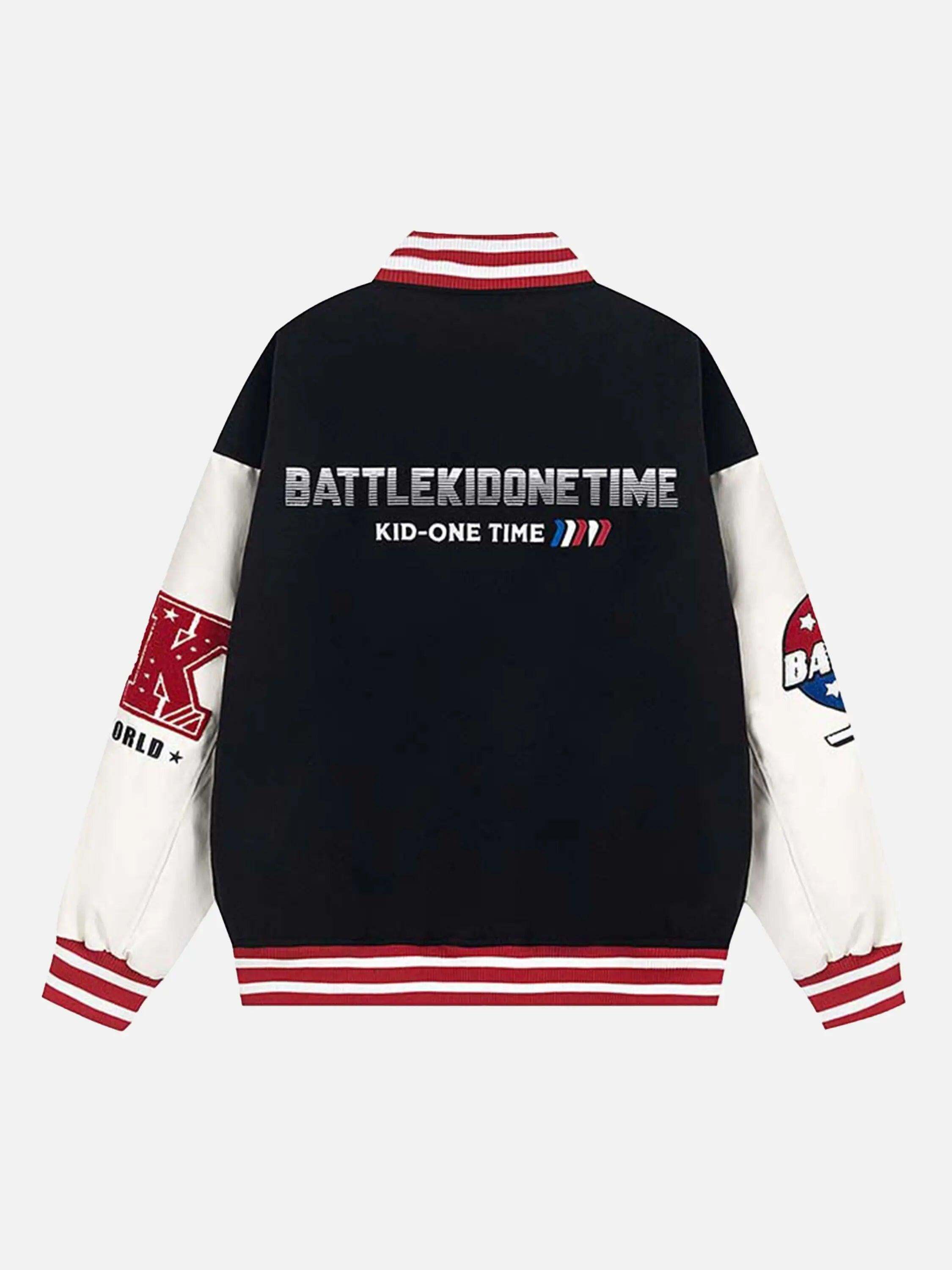 Concert Outfit Number 56 Embroidered PU Baseball Jacket
