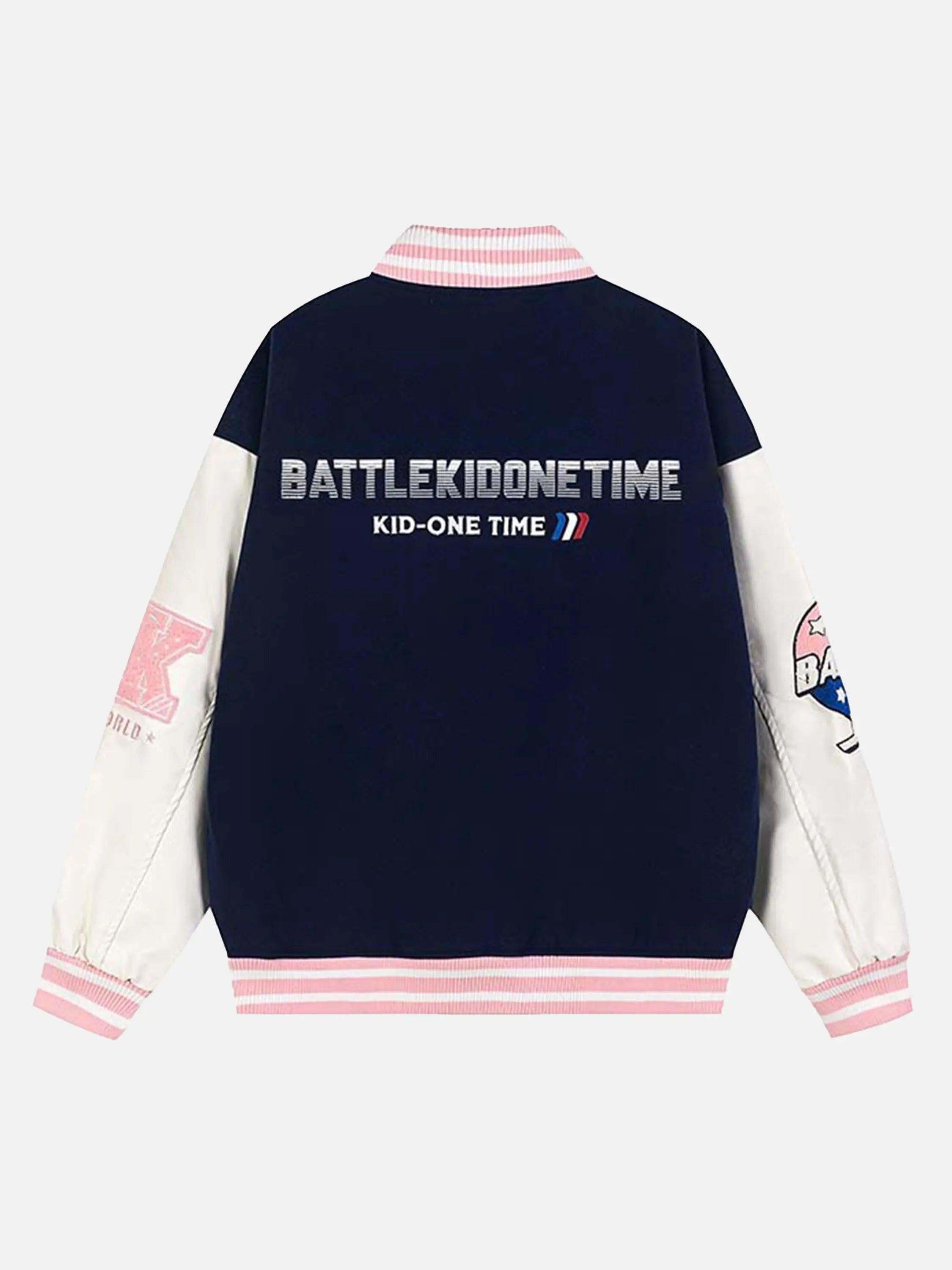 Concert Outfit Number 56 Embroidered PU Baseball Jacket