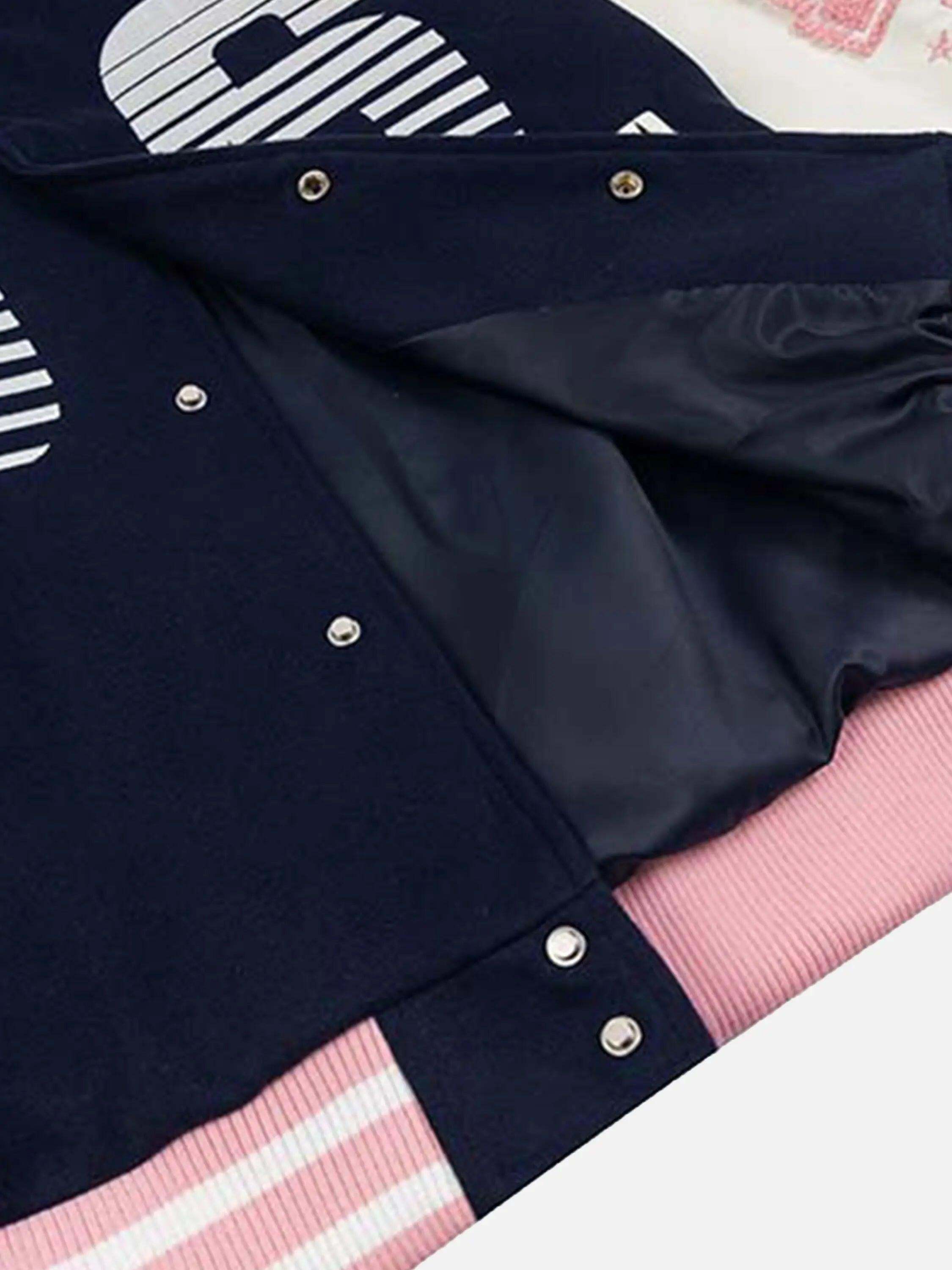 Concert Outfit Number 56 Embroidered PU Baseball Jacket