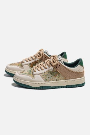 Concert Outfit Oil Painting Forest Print Skate Shoes
