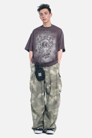 Concert Outfit Oversized Angel Graphic T-Shirt