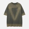 Concert Outfit Oversized Cross and Studed T-Shirt