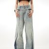 Concert Outfit Patchwork Color Blocking Jeans