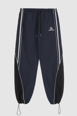 Concert Outfit Patchwork Tapered Leg Sweatpants