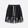 Concert Outfit Patchwork Tassel Fringe Jorts