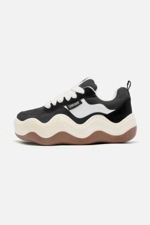 Concert Outfit Patchwork Thick Sole Dissolving Shoes
