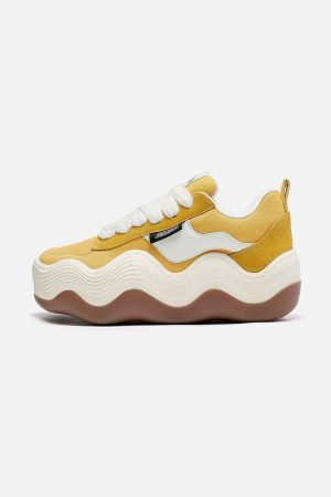 Concert Outfit Patchwork Thick Sole Dissolving Shoes