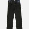 Concert Outfit Petal Letter Straight Jeans