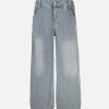 Concert Outfit Plaid Double Waist Baggy Jeans