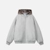 Concert Outfit Plaid Panel Hoodie